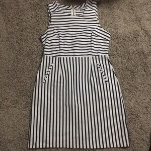 White and Blue Striped Dress